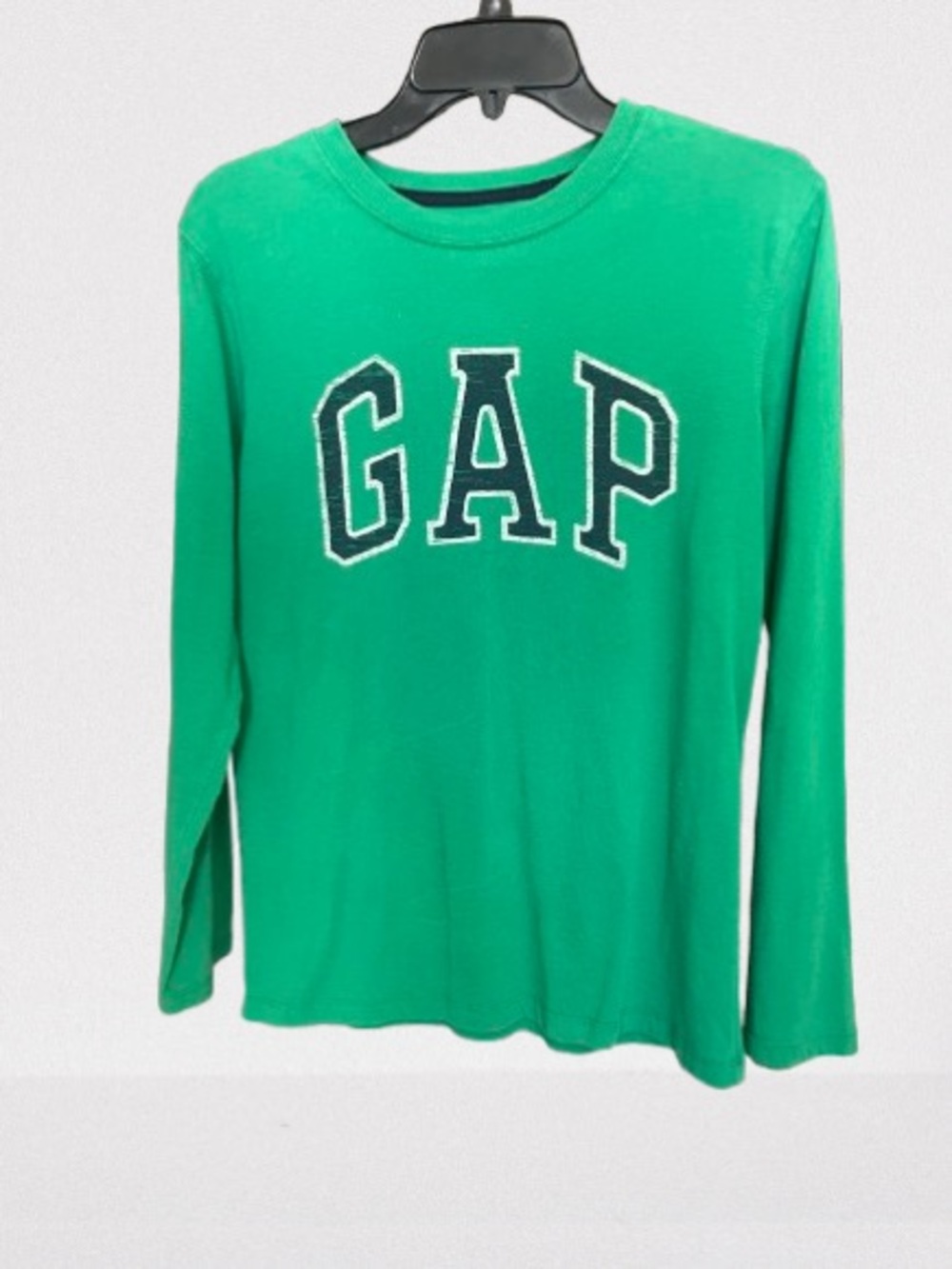 GAP Kids Long-Sleeve Logo Tee in Green Size XXL